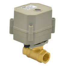 110-240vtonhe 3/8" Electric Mini Brass Ball Valve for Small-Scale Sewage (T10-B2-C)